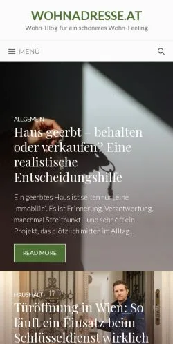 Anteprima del sito Wohnadresse, media di Austria per articoli sponsorizzati
