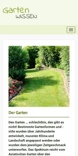 Podgląd witryny Garten-Wissen, medium z kraju Niemcy do artykułów sponsorowanych