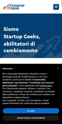 Aperçu du site StartupGeeks, média de Italie pour articles sponsorisés