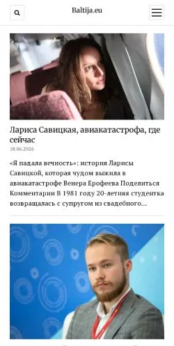 Anteprima del sito Baltija, media di Russia per articoli sponsorizzati