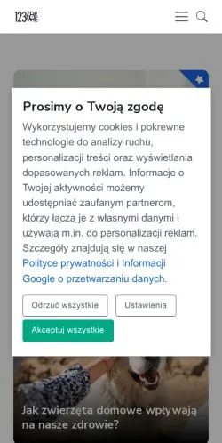 Sponsorlu makaleler için Polonya medyası 123zdrowie sitesinin önizlemesi