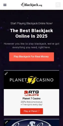 Vorschau der Website Play Blackjack Online, Medium aus Vereinigte Staaten für gesponserte Artikel