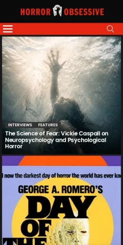 Preview of the Horror Obsessive website, a media outlet in United States for sponsored articles
