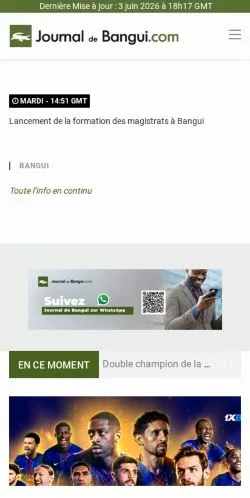 Anteprima del sito Journal de Bangui, media di Francia per articoli sponsorizzati