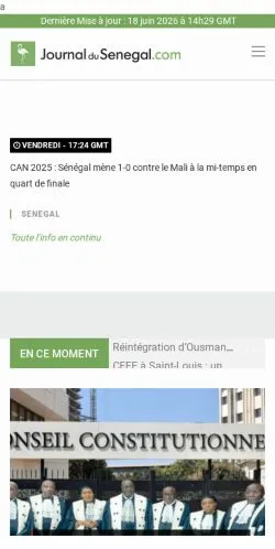 Podgląd witryny Journal Du Senegal, medium z kraju Francja do artykułów sponsorowanych