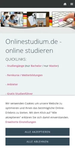 Anteprima del sito Onlinestudium, media di Germania per articoli sponsorizzati