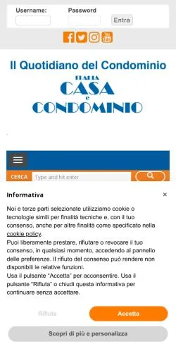 Anteprima del sito Quotidiano Del Condominio, media di Italia per articoli sponsorizzati