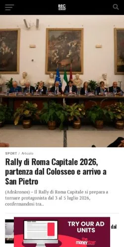 Anteprima del sito Rec News, media di Italia per articoli sponsorizzati