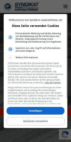 Anteprima del sito Syndikat Asphaltfieber, media di Germania per articoli sponsorizzati