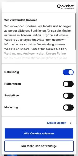 Vista previa del sitio Kraftmahl, medio de Alemania para artículos patrocinados