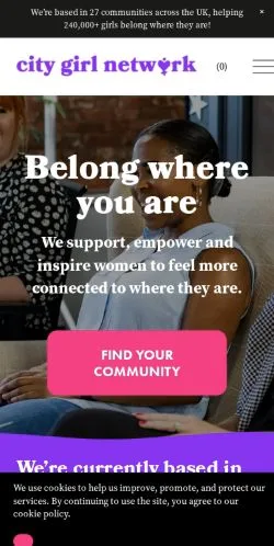 Anteprima del sito City Girl Network, media di Regno Unito per articoli sponsorizzati