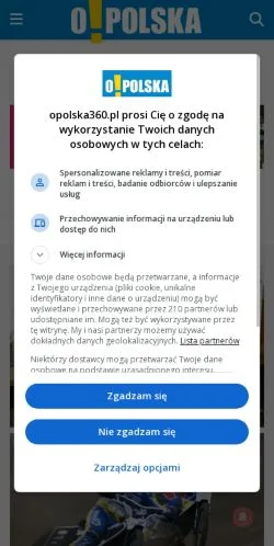 스폰서 기사용 폴란드 매체 Opolska360 사이트 미리보기