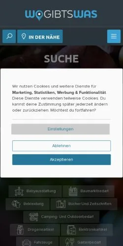 Anteprima del sito Wogibtswas, media di Germania per articoli sponsorizzati