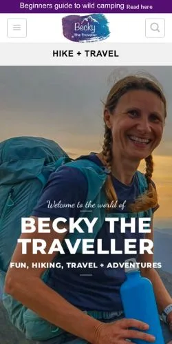 Podgląd witryny Becky the Traveller, medium z kraju Wielka Brytania do artykułów sponsorowanych