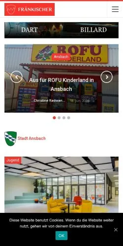 Anteprima del sito Fränkischer, media di Germania per articoli sponsorizzati