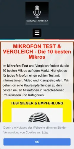 Anteprima del sito Mikrofon Test, media di Germania per articoli sponsorizzati