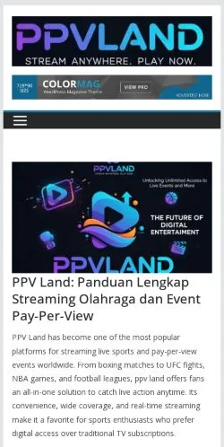 Anteprima del sito PPV Land, media di Regno Unito per articoli sponsorizzati