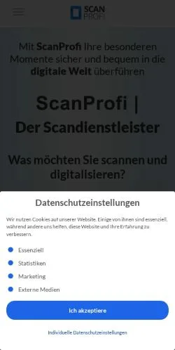 Forhåndsvisning av nettstedet ScanProfi, medium fra Tyskland for sponsede artikler