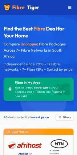 스폰서 기사용 미국 매체 Fibre Tiger 사이트 미리보기