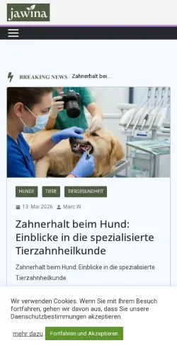 Anteprima del sito Jawina, media di Germania per articoli sponsorizzati
