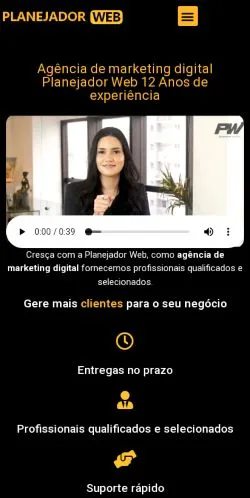 Anteprima del sito Planejador Web, media di Brasile per articoli sponsorizzati