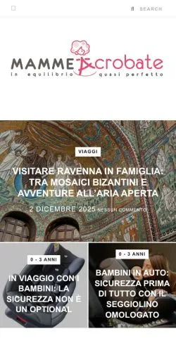 Anteprima del sito Mamme Acrobate, media di Italia per articoli sponsorizzati