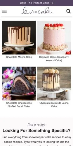 Podgląd witryny Liv for Cake, medium z kraju Stany Zjednoczone do artykułów sponsorowanych