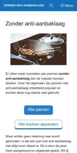 스폰서 기사용 네덜란드 매체 Zonder Anti-aanbaklaag 사이트 미리보기