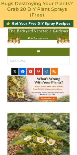 スポンサード記事向けのアメリカ合衆国メディア、Backyard Vegetable Gardenerのサイトプレビュー