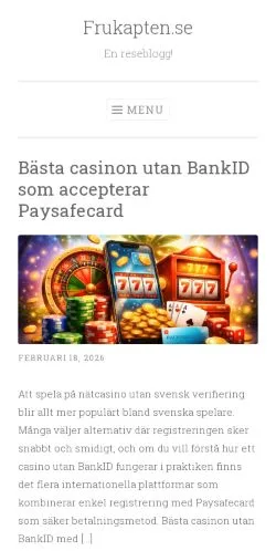 Voorbeeld van de site Frukapten, medium uit Zweden voor gesponsorde artikelen