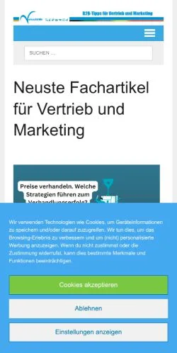 Anteprima del sito B2B Sales & Marketing, media di Germania per articoli sponsorizzati