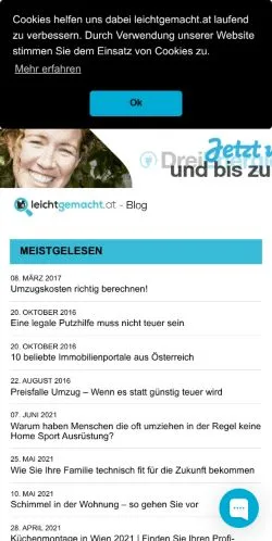 Anteprima del sito Leichtgemacht, media di Austria per articoli sponsorizzati