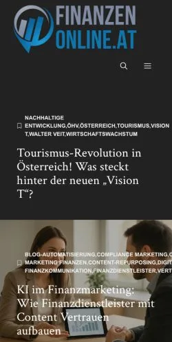 Anteprima del sito Finanzenonline, media di Austria per articoli sponsorizzati