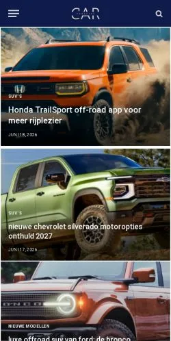 Voorbeeld van de site Carmag, medium uit Nederland voor gesponsorde artikelen