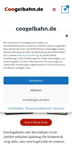 スポンサード記事向けのドイツメディア、Coogelbahnのサイトプレビュー