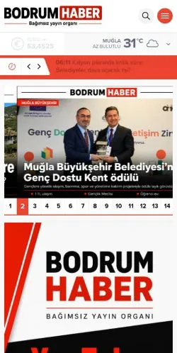 Podgląd witryny Bodrum Haber, medium z kraju Turcja do artykułów sponsorowanych
