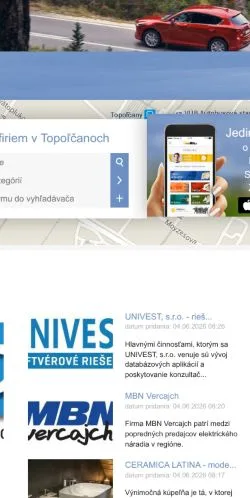Anteprima del sito Moje Topo??any, media di Slovacchia per articoli sponsorizzati