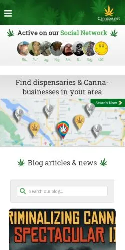 Anteprima del sito Cannabis, media di Stati Uniti per articoli sponsorizzati