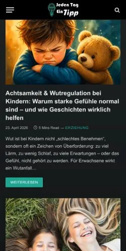 스폰서 기사용 독일 매체 Jeden Tag Ein Tipp 사이트 미리보기