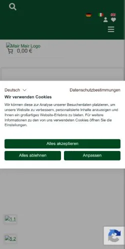Podgląd witryny mair-mair, medium z kraju Niemcy do artykułów sponsorowanych