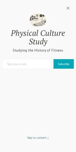 Pré-visualização do site Physical Culture Study, meio de Estados Unidos para artigos patrocinados