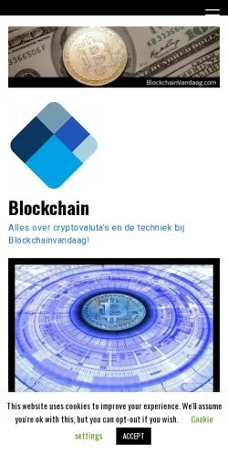 Förhandsvisning av webbplatsen Blockchainvandaag, medium i Nederländerna för sponsrade artiklar