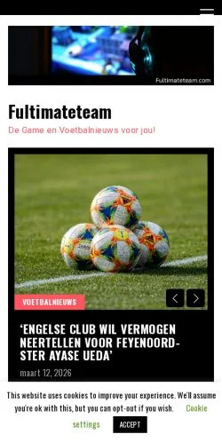 Podgląd witryny Fultimateteam, medium z kraju Holandia do artykułów sponsorowanych