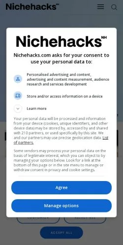 Anteprima del sito Nichehacks -, media di Stati Uniti per articoli sponsorizzati