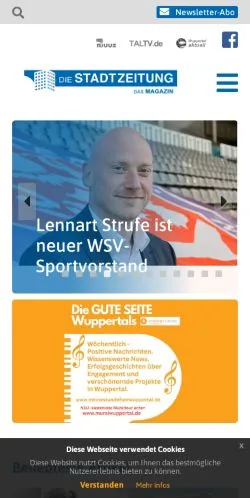 Anteprima del sito Die Stadtzeitung, media di Germania per articoli sponsorizzati