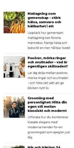 Voorbeeld van de site alltidvacker.se, medium uit Zweden voor gesponsorde artikelen