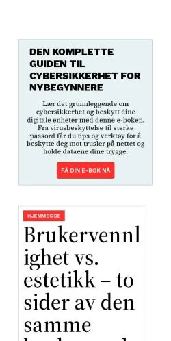 Preview of the datatjeneste.com website, a media outlet in Norway for sponsored articles