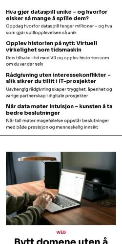Podgląd witryny digitalhjelpen.com, medium z kraju Norwegia do artykułów sponsorowanych