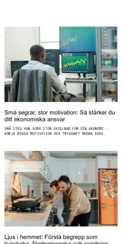 Anteprima del sito familjensframtid.se, media di Svezia per articoli sponsorizzati