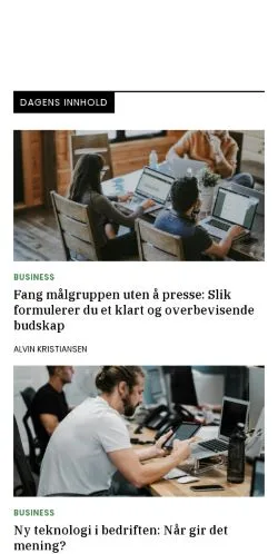Anteprima del sito finanskanalen.com, media di Norvegia per articoli sponsorizzati
